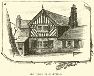 Gammalt hus i Sheffield av English School