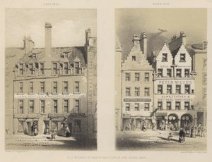 Gamla hus i High Street, nära korset av English School