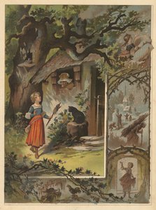 Gamla gåsmamman (chromolitho) av English School