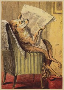 Old Mother Hubbard (färgad gravyr) av English School