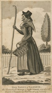 Old Nanny of Lambeth, den märkliga apelsin- och äppelkvinnan av English School