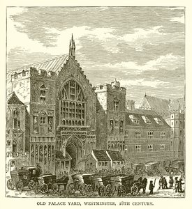 Old Palace Yard, Westminster, 1700-talet av English School
