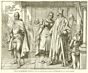 Gamla Suabian Typer.--Ernst av Suabia före Conrad II, i Ingelheim av English School