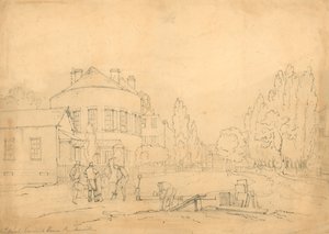 Old White Conduit House, Pentonville, London; skiss av English School