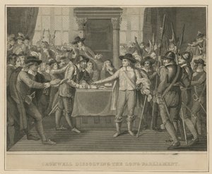 Oliver Cromwell upplöser det långa parlamentet av English School