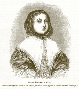 Oliver Cromwells fru, illustration från The Pictorial History of England av English School