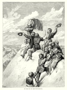 På toppen av Wetterhorn (gravyr) av English School