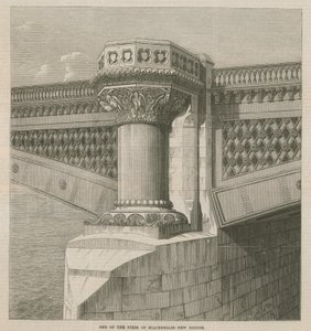 En av pirerna på Blackfriars nya bro av English School