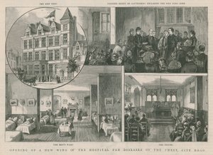 Öppnar en ny flygel av Hospital for Diseases of the Chest, City Road, London av English School