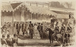 Invigning av Kristallpalatset, Hennes Majestäts ankomst, 1854 av English School