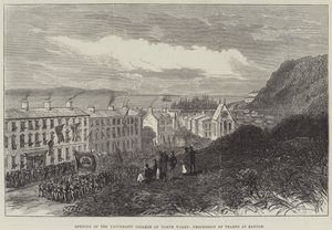 Invigning av University College of North Wales, Procession of Trades at Bangor (gravyr) av English School