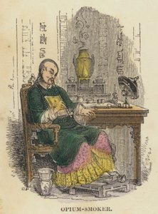 Opium-Smoker (färgad gravyr) av English School