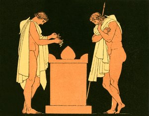 Orestes vid sin fars grav av English School