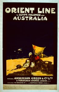 Orient Line affisch, ca 1920