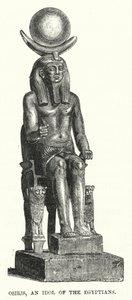 Osiris, en idol för egyptierna (gravyr) av English School