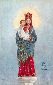 Our Lady of Buckfast (färglitografi) av English School