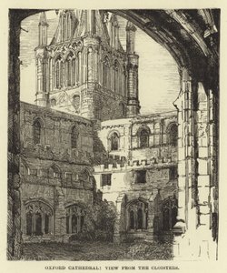 Oxford Cathedral, utsikt från klostret av English School