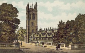 Oxford: Magdalen College (färglitografi) av English School