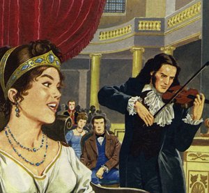 Paganini blev hovdirigent i Lucca och komponerade sonaten Napoleon av English School
