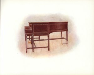 Sida från Steinway & Sons Art Catalog (färg litho) av English School