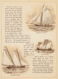 Sida ur The Boats of the World, slutet av 1800-talet (färglitografi) av English School