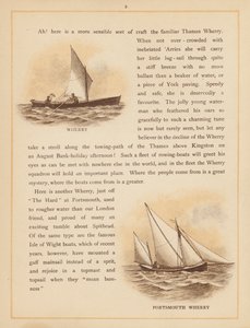 Sida ur The Boats of the World, slutet av 1800-talet (färglitografi) av English School