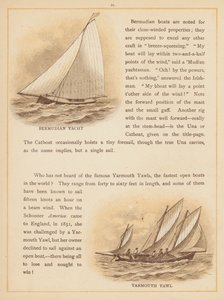 Sida ur The Boats of the World, slutet av 1800-talet (färglitografi) av English School