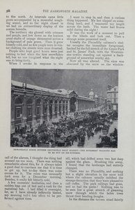 Sida från tidningsartikel om ett imaginärt Snow-bound London av English School