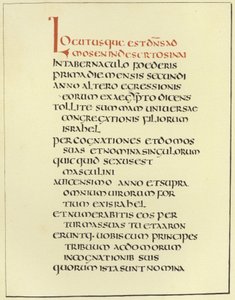 Sida från Amiatine Latin Bible av English School