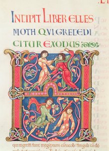 Sida från Winchester Bible, c.1150-80 (vellum) av English School