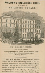 Paglianos Sabloniere Hotel, Leicester Square, London av English School