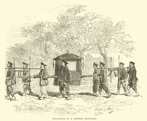 Palanquin av en kinesisk dignitär av English School