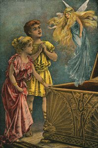 Pandoras ask (färglitografi) av English School