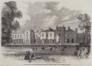 Panshanger House, Hertfordshire, sätet för Earl Cowper (gravyr) av English School
