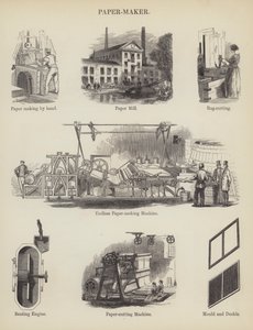 Papperstillverkare (gravyr) av English School