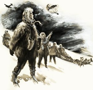 Fallskärmshoppning på isig tundra av English School