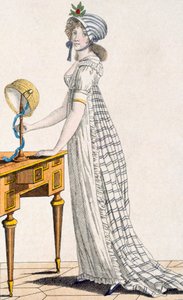 Parisklänning, från Ladys Magazine, 1802 av English School