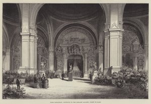 Parisutställning, ingång till konstgalleriet, Champ de Mars (gravyr) av English School