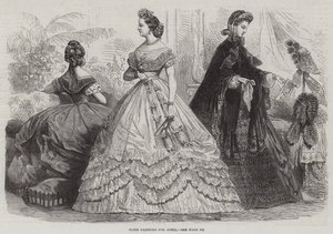 Paris Fashions för april (gravyr) av English School