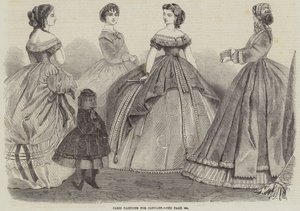 Paris Fashions för januari (gravyr) av English School
