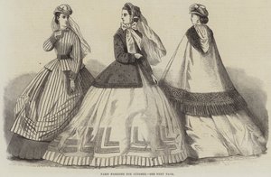 Paris Fashions för oktober (gravyr) av English School