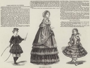 Paris Fashions for Winter (gravyr) av English School