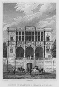 Paris, Francois I:s hus, Champs Elysees (gravyr) av English School