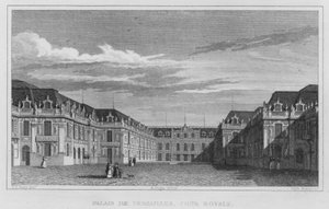 Paris, Palace of Versailles, Royal Court (gravyr) av English School