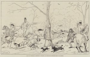 Paris till häst, Bois de Boulogne och Madame de Lesseps (gravyr) av English School