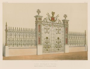 Park Entrance Gates av Mrs Kennard and Co, Falkirk och London av English School