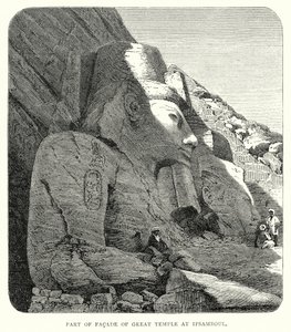 Teil der Fassade des Großen Tempels von Ipsamboul von English School