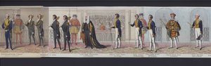 En del av panoramat av drottning Victorias äktenskap, ca 1840 (handfärgad akvatint) av English School
