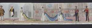 En del av panoramat av drottning Victorias äktenskap, ca 1840 (handfärgad akvatint) av English School