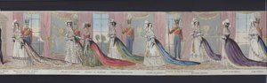 En del av panoramat av drottning Victorias äktenskap, ca 1840 (handfärgad akvatint) av English School